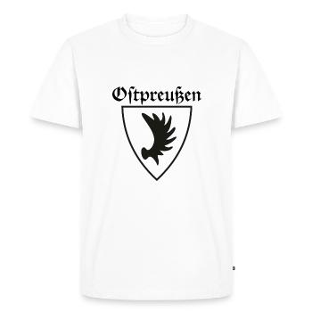 Prusse orientale - Armoiries avec Elchschaufel - T-shirt Premium bio Homme - blanc - Devant - Nico (187cm)