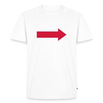 Flèche - T-shirt Premium bio Homme - blanc - Devant - Nico (187cm)