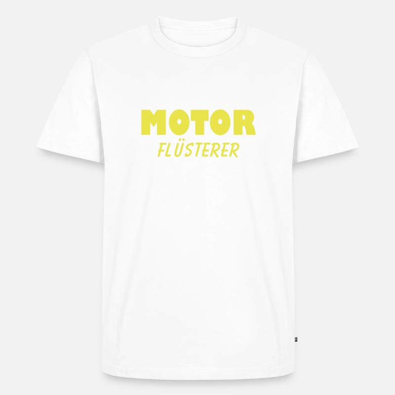 motor flüsterer - Männer Premium Bio T-Shirt - Weiß