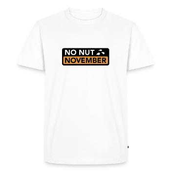 No Nut November - Männer Premium Bio T-Shirt - Weiß - Vorne - Nico (187cm)