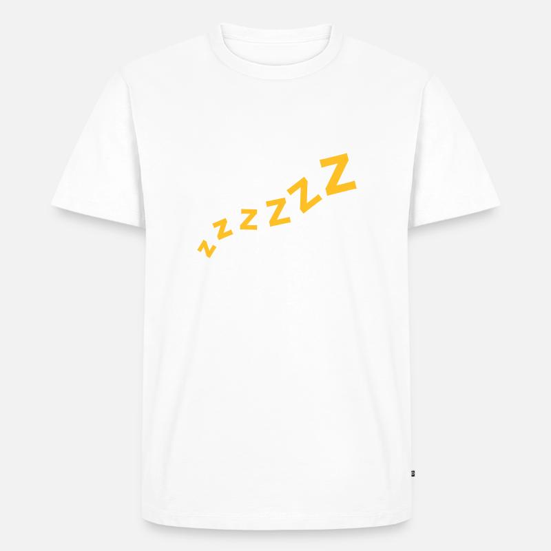 Schlafen - Männer Premium Bio T-Shirt - Weiß