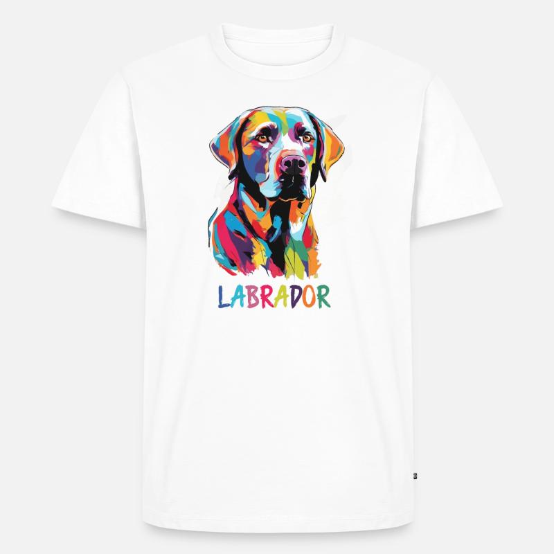 Labrador - Männer Premium Bio T-Shirt - Weiß