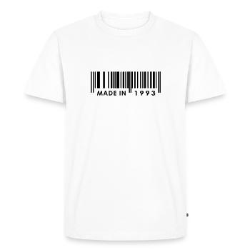 Anniversaire 1993 - T-shirt Premium bio Homme - blanc - Devant - Nico (187cm)