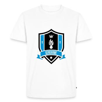 Gendarme / Gendarmerie - T-shirt Premium bio Homme - blanc - Devant - Nico (187cm)