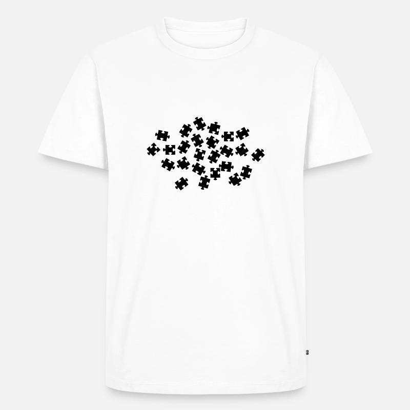 Puzzle - Männer Premium Bio T-Shirt - Weiß