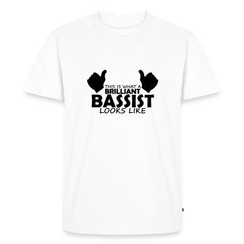 brilliant bassist - Men's Premium Organic T-Shirt - white - Front - Nico (187cm)