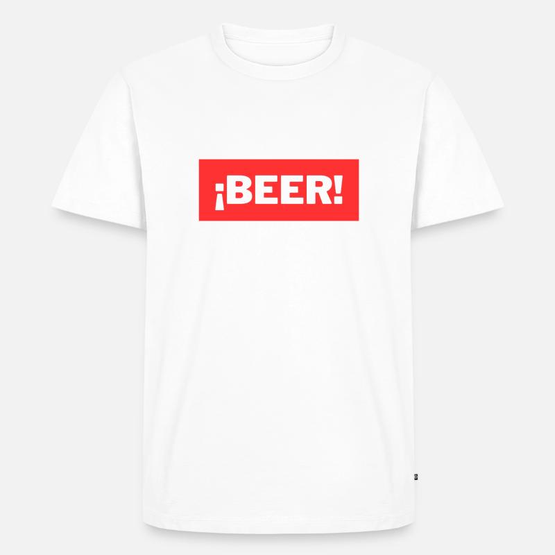 Beer - Männer Premium Bio T-Shirt - Weiß