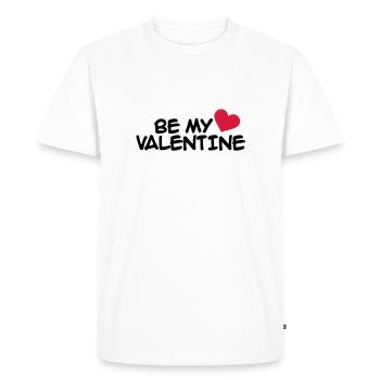 Be my valentine heart - T-shirt Premium bio Homme - blanc - Devant - Nico (187cm)