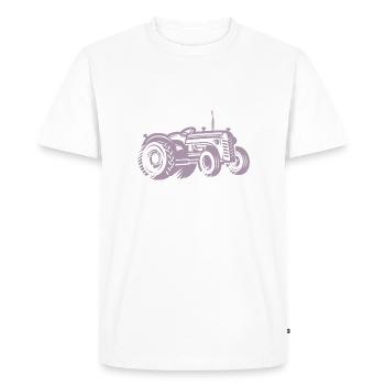 Silhouette de tracteur Agriculture agricole - T-shirt Premium bio Homme - blanc - Devant - Nico (187cm)