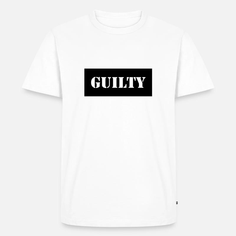 GUILTY - Männer Premium Bio T-Shirt - Weiß