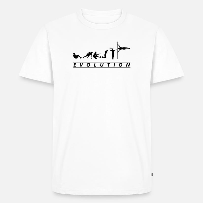 Calisthenics Shirt Evolution - Männer Premium Bio T-Shirt - Weiß