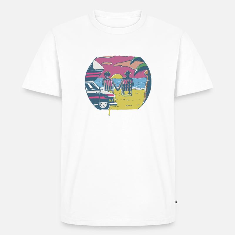 Hawaii - Männer Premium Bio T-Shirt - Weiß