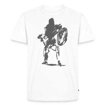 Guerrier - Fantaisie - T-shirt Premium bio Homme - blanc - Devant - Nico (187cm)