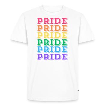 Love is Pride - Men's Premium Organic T-Shirt - white - Front - Nico (187cm)