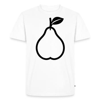 pear - Men's Premium Organic T-Shirt - white - Front - Nico (187cm)