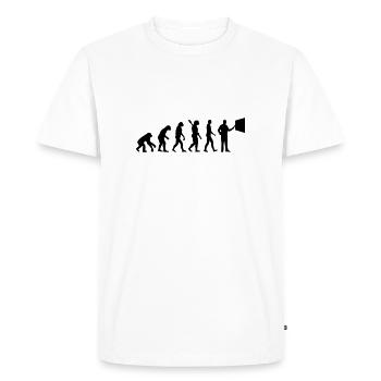 Evolution Teacher - Men's Premium Organic T-Shirt - white - Front - Nico (187cm)
