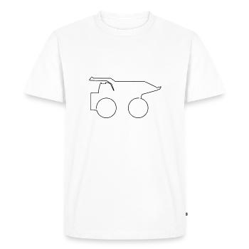 Dump Truck Dumper Mining Minimalist Large - Men's Premium Organic T-Shirt - white - Front - Nico (187cm)