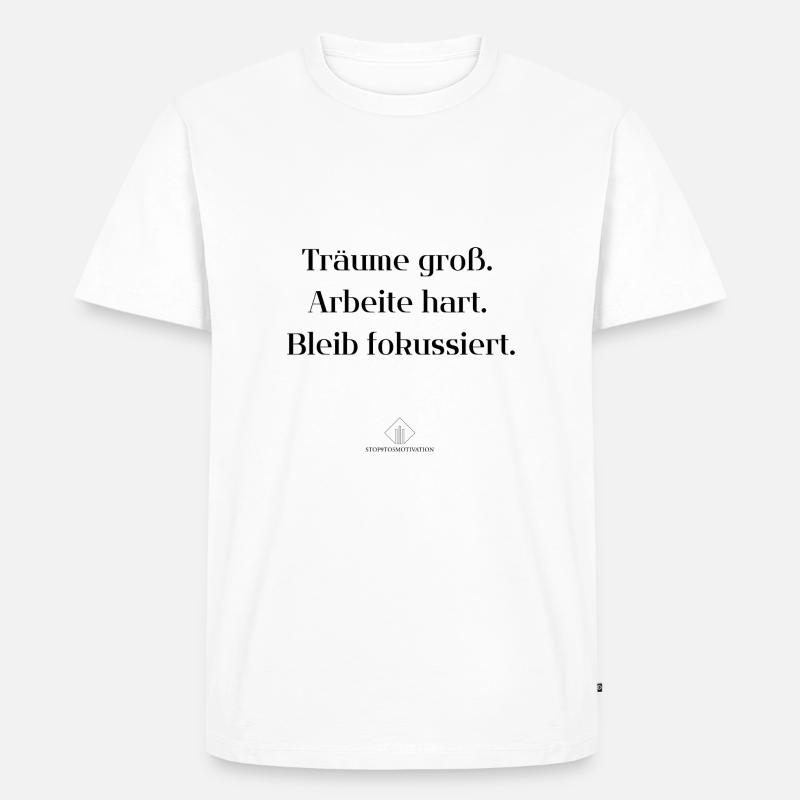 FokusVision - Männer Premium Bio T-Shirt - Weiß