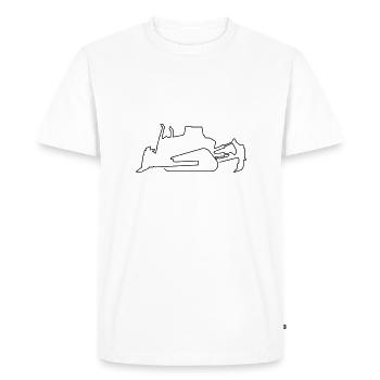 Bulldozer Crawler Mining Bulldozer - Men's Premium Organic T-Shirt - white - Front - Nico (187cm)