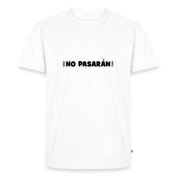 No Pasaran - They shall not pass! - Men's Premium Organic T-Shirt - white - Front - Nico (187cm)