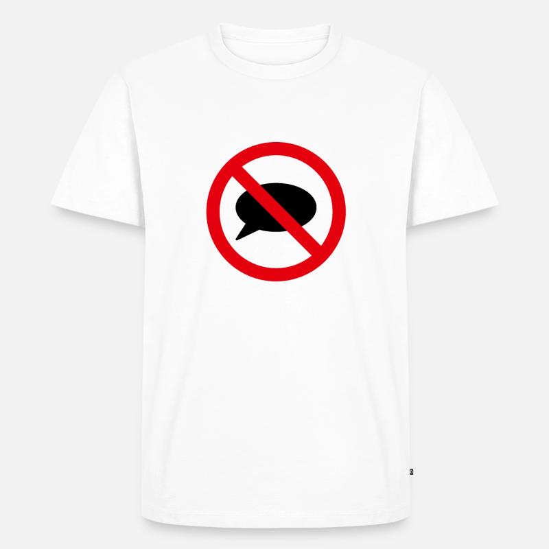 Bitte Nicht Ansprechen, Ansprechen verboten - Männer Premium Bio T-Shirt - Weiß