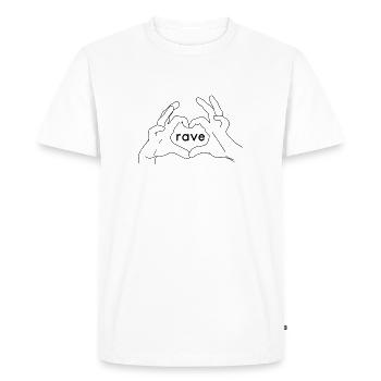 rave amour - T-shirt Premium bio Homme - blanc - Devant - Nico (187cm)