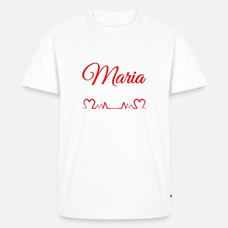 maria,vorname,mädchen,geburtsname - Männer Premium Bio T-Shirt - Weiß