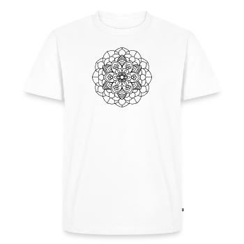 Mandala - T-shirt Premium bio Homme - blanc - Devant - Nico (187cm)
