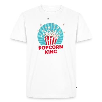 Popcorn King Retro Carnival Carnival Bachelor Party - Men's Premium Organic T-Shirt - white - Front - Nico (187cm)