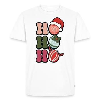 HoHoHo - T-shirt Premium bio Homme - blanc - Devant - Nico (187cm)