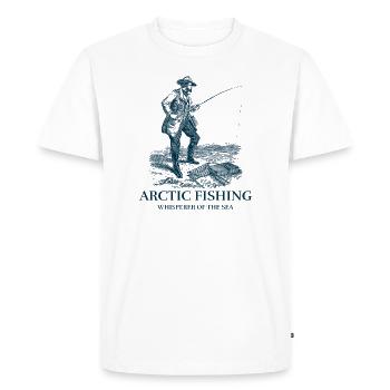 Arctic Fishing Whisperer Of The Sea - Men's Premium Organic T-Shirt - white - Front - Nico (187cm)