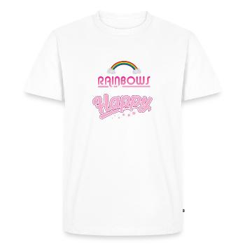 Rainbows makes me happy - T-shirt Premium bio Homme - blanc - Devant - Nico (187cm)