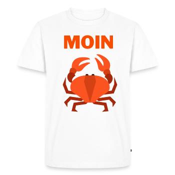 Mer du Nord, moin crabe - T-shirt Premium bio Homme - blanc - Devant - Nico (187cm)