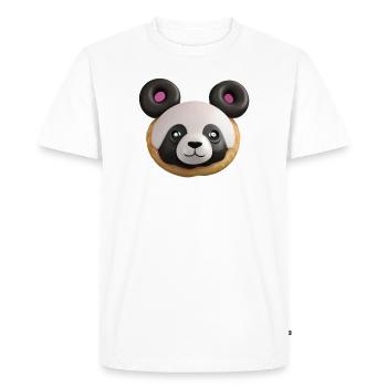 Panda Triple Donuts - T-shirt Premium bio Homme - blanc - Devant - Nico (187cm)