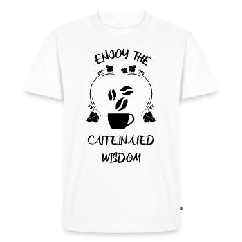 Café Espresso Café - T-shirt Premium bio Homme - blanc - Devant - Nico (187cm)