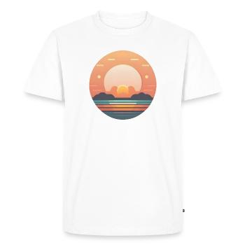 Sérénade au coucher du soleil - T-shirt Premium bio Homme - blanc - Devant - Nico (187cm)