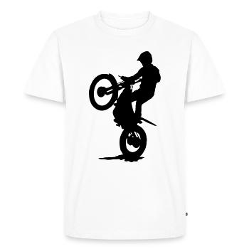 Motorcycle Trial - Motorcycle Trial - Men's Premium Organic T-Shirt - white - Front - Nico (187cm)