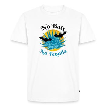 Funny saying No bats No tequila - Men's Premium Organic T-Shirt - white - Front - Nico (187cm)
