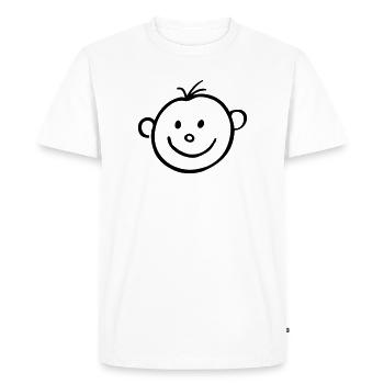 Baby 03 - Men's Premium Organic T-Shirt - white - Front - Nico (187cm)