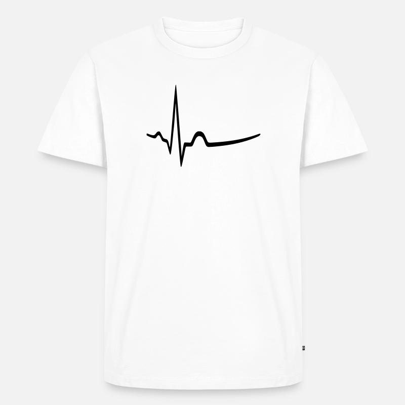 EKG - Sinusrhythmus - Arzt - Männer Premium Bio T-Shirt - Weiß