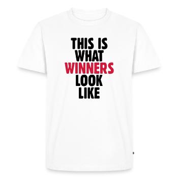 This is what winners look like - Men's Premium Organic T-Shirt - white - Front - Nico (187cm)