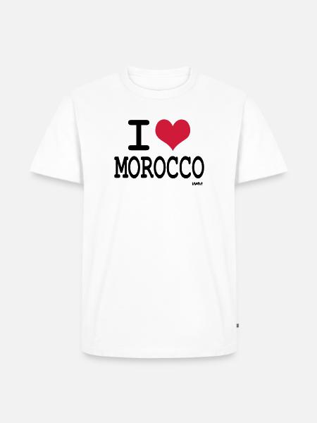 I Love Morocco - i love morocco by wam - Men's Premium Organic T-Shirt - white
