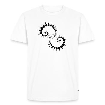 fossil2 - Men's Premium Organic T-Shirt - white - Front - Nico (187cm)