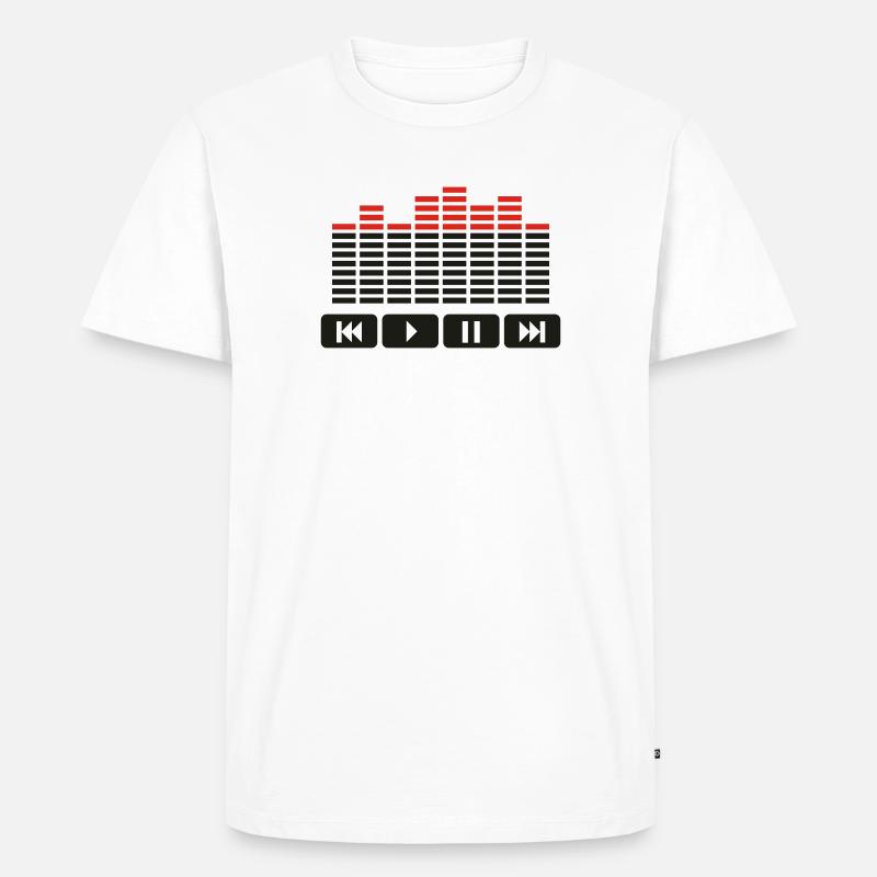 Equalizer audio player dj - Männer Premium Bio T-Shirt - Weiß