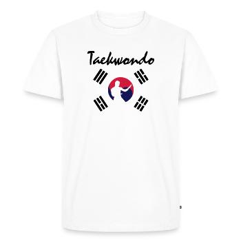 taekwondo_5 - Men's Premium Organic T-Shirt - white - Front - Nico (187cm)