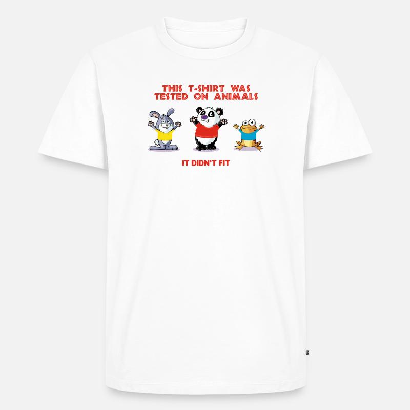This tshirt was tested on animals - Männer Premium Bio T-Shirt - Weiß
