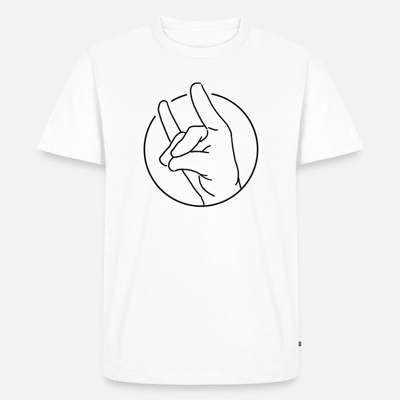 Schweigefuchs 1 - Männer Premium Bio T-Shirt - Weiß