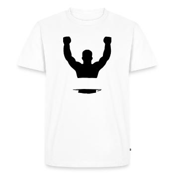 Gagnant - T-shirt Premium bio Homme - blanc - Devant - Nico (187cm)