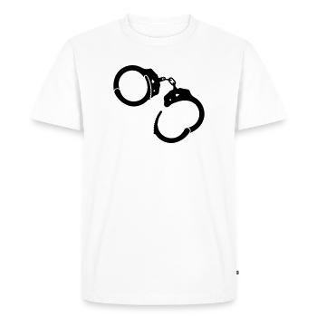 Handcuffs Handcuffs - Men's Premium Organic T-Shirt - white - Front - Nico (187cm)
