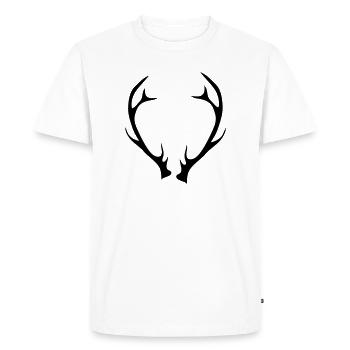 An antler - Men's Premium Organic T-Shirt - white - Front - Nico (187cm)